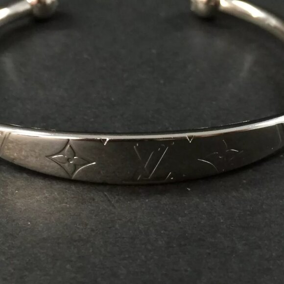 Louis Vuitton Monogram Jonck Silver Tone Bracelet - Picture 7 of 8